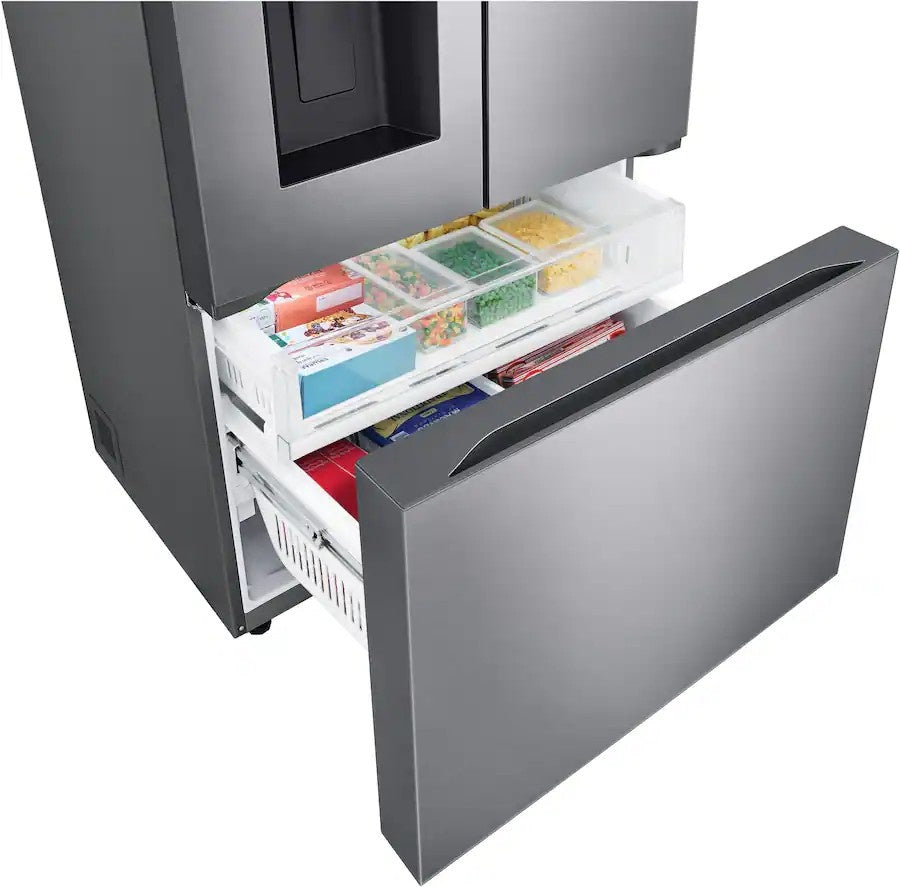LG - 36-in Counter-Depth MAX 25.5 Cu. Ft. French Door Smart Refrigerator with Ice Plus - PrintProof Stainless Steel Look
