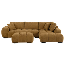 Camacho Upholstered Chaise Sectional Sofa Amber