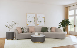 Fayette  Upholstered Sectional Sofa Greige