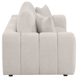 Burnett Chenille Upholstered Wide Arm Sofa Ivory