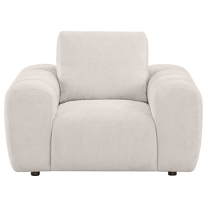 Burnett Chenille Upholstered Accent Chair Ivory