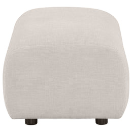 Burnett Chenille Upholstered Ottoman Ivory