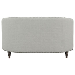 Avonlea Upholstered Sloped Arm Loveseat Grey Fabric
