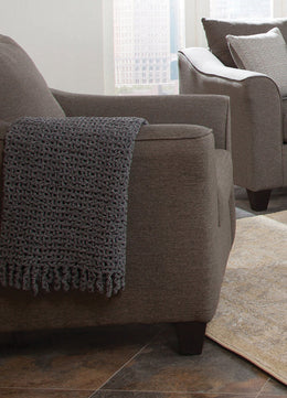Salizar Upholstered Flared Arm Accent Chair Sand