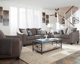 Salizar Upholstered Flared Arm Accent Chair Sand