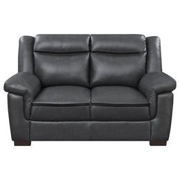 Arabella Upholstered Padded Arm Loveseat Grey
