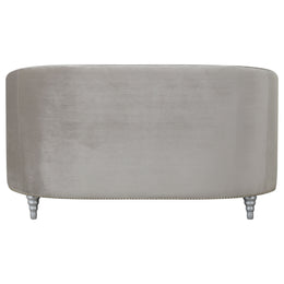 Avonlea Upholstered Sloped Arm Loveseat Grey Fabric