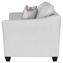 Salizar Upholstered Flared Arm Sofa Charcoal Grey