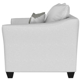 Salizar Upholstered Flared Arm Loveseat Charcoal Grey