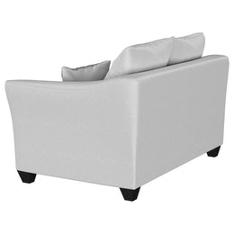 Salizar Upholstered Flared Arm Loveseat Charcoal Grey