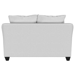 Salizar Upholstered Flared Arm Loveseat Charcoal Grey