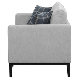 Apperson Upholstered Track Arm Loveseat Light Grey