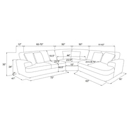 Emberson  Upholstered Modular Sectional Sofa Ivory