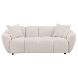 Destino Chenille Upholstered Splayed Arm Sofa Greige