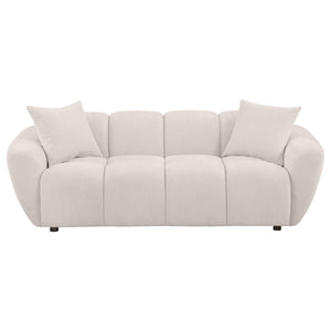 Destino Chenille Upholstered Splayed Arm Sofa Greige