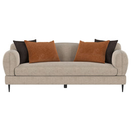 Jade Chenille Upholstered Modern Track Arm Sofa Green