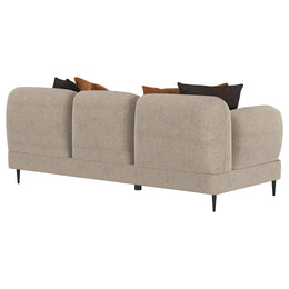 Jade Chenille Upholstered Modern Track Arm Sofa Green
