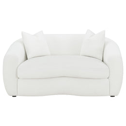 Isabella Faux Sheepskin Upholstered Loveseat Natural