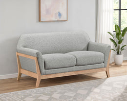 Vaughn Fabric Upholstered Flared Arm Loveseat Grey