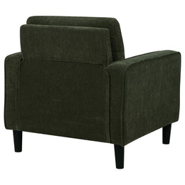 Ruth Fabric Upholstered Track Arm Accent Chair Matcha Green