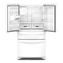 Whirlpool - 36 in. Wide 25 cu. ft. French Door Refrigerator with Two-Tier Freezer Storage - White