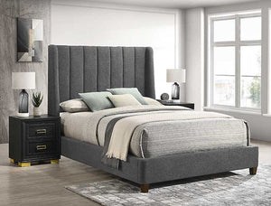 Agnes Bedroom Set Boucle Bedb Charcoal