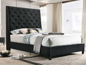 Chantilly Bed Black Velvet