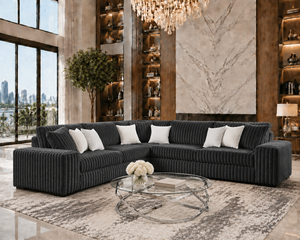 MARSHMALLOW Charcoal OVERSIZED Sectional