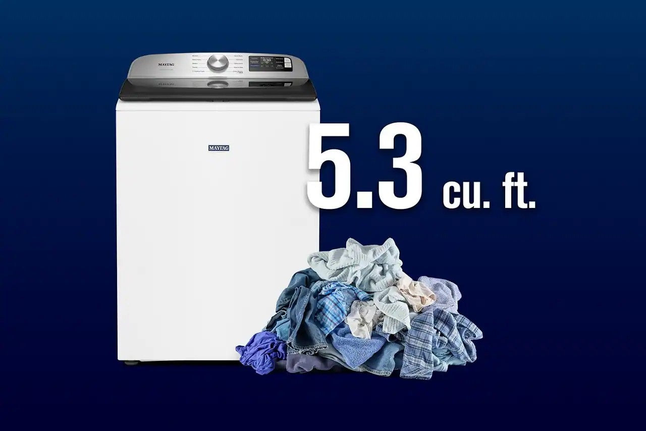 Package - Maytag - 5.3 Cu. Ft. High-Efficiency Smart Top Load Impeller Washer with Extra Power and 7.4 Cu. Ft. Smart Gas Dryer with Extra Power and Advanced Moisture Sensing - White