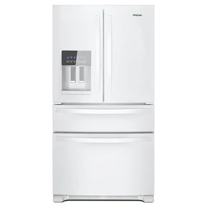 Whirlpool - 36 in. Wide 25 cu. ft. French Door Refrigerator with Two-Tier Freezer Storage - White