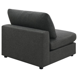 Serene Upholstered Armless Chair Beige