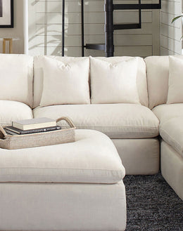Hobson Upholstered Armless Chair Ivory