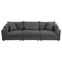 Sasha  Upholstered Sofa Barely Black