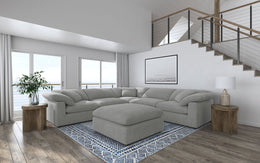 Raleigh  Boucle Upholstered Modular Sectional Grey