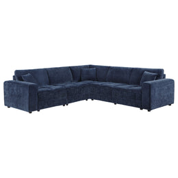 Atlantic 6-piece Upholstered Modular Sectional Sofa Blue