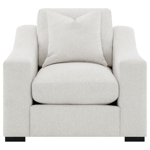 Ashlyn Fabric Upholstered Track Arm Accent Chair Sand