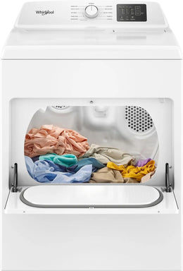 Package - Whirlpool - 4.3 Cu. Ft. High-Eficiency Top Load Washer with 2-in-1 Removable Agitator and Soft Close Glass Lid and 7.0 Cu. Ft. Electric Dryer with Adaptive Dry and Top Venting - White