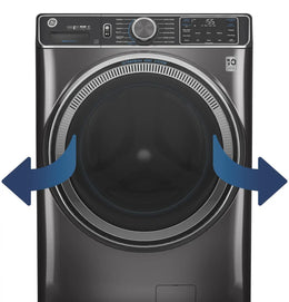 Package - GE - 5.0 Cu. Ft. Stackable Smart Front Load Washer with Steam, SmartDispense and Odorblock Ultra Fresh Vent System and 7.8 Cu. Ft. Stackable Smart Gas Dryer with Steam - Carbon Graphite