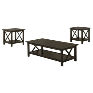 Rachelle  Rectangular Coffee Table Set Deep Merlot