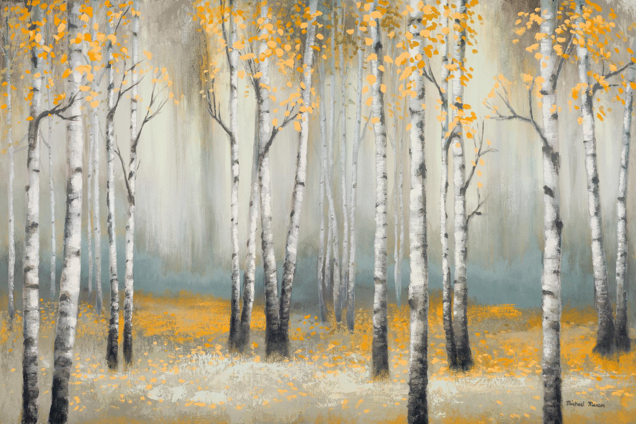 Golden September Birchmichaelmarcon Giclee Canvas