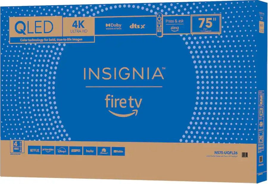 Insignia™ - 75" Class QF Series QLED 4K UHD Smart Fire TV