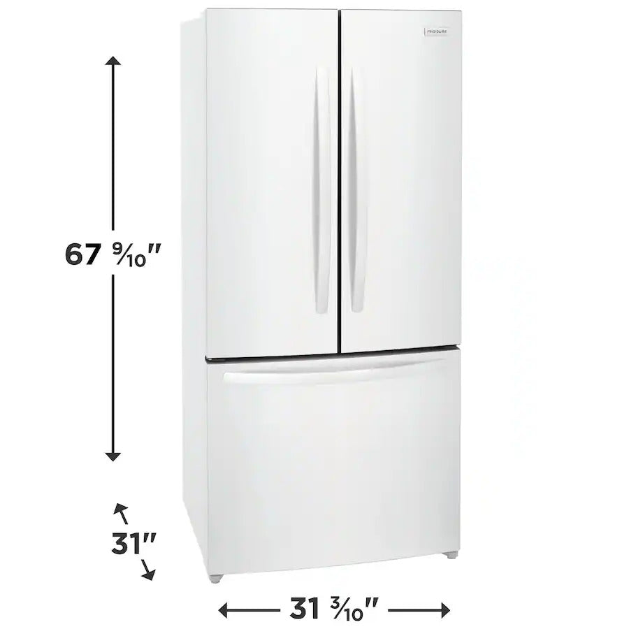 Frigidaire - 31 in. Wide 18 Cu. Ft. Counter Depth French Door Refrigerator with CrispSeal Crispers - White
