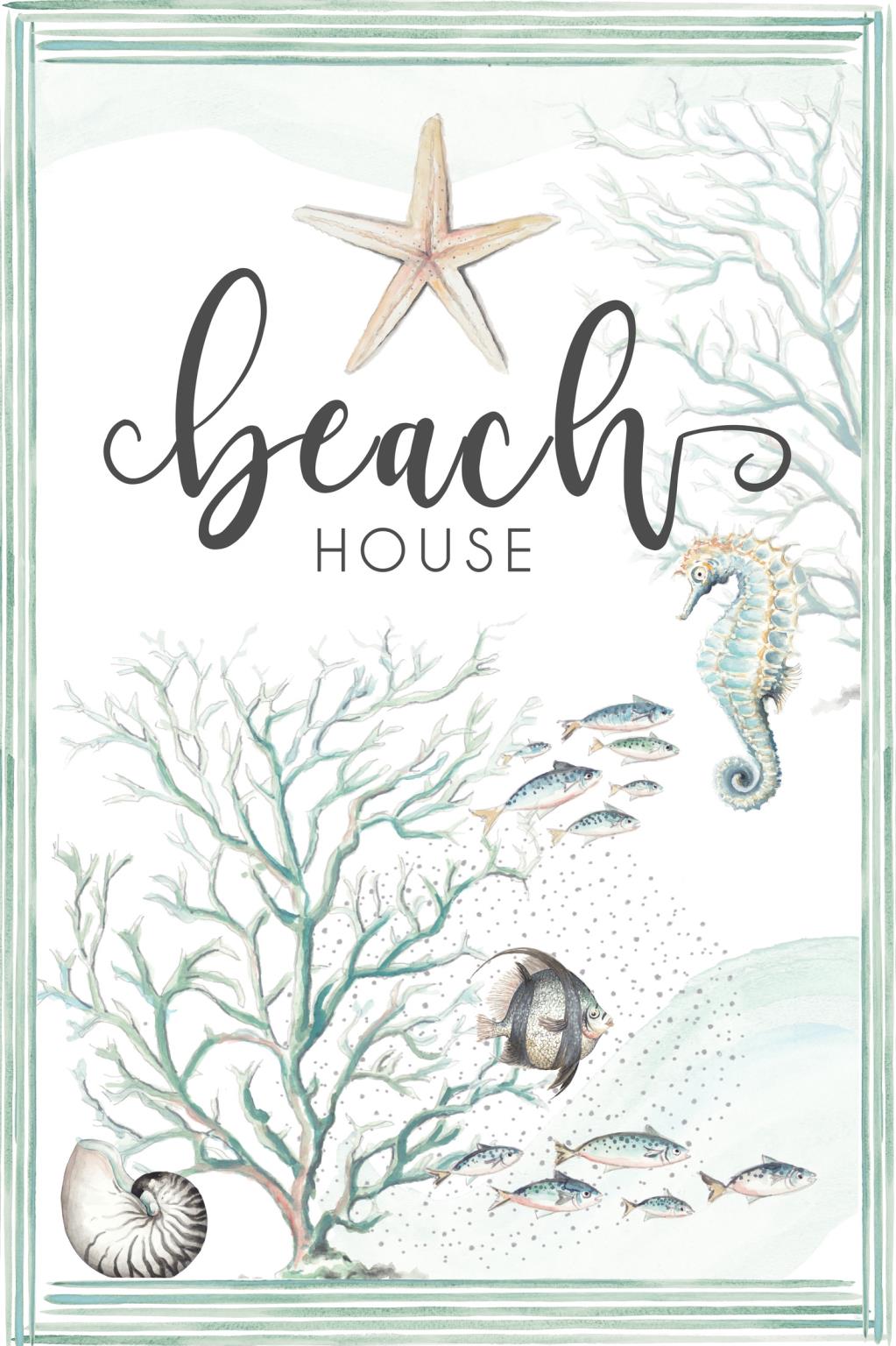 Beach House By Patricia Pinto Giclee Canvas