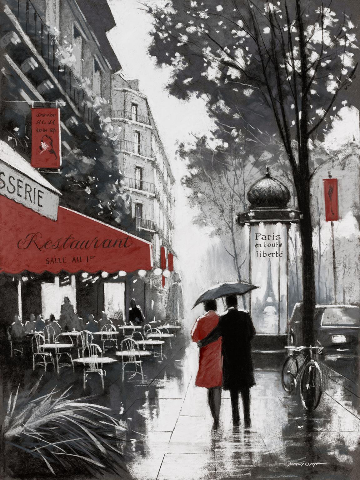 Rainy Paris Ii By A.Â Orme Giclee Canvas