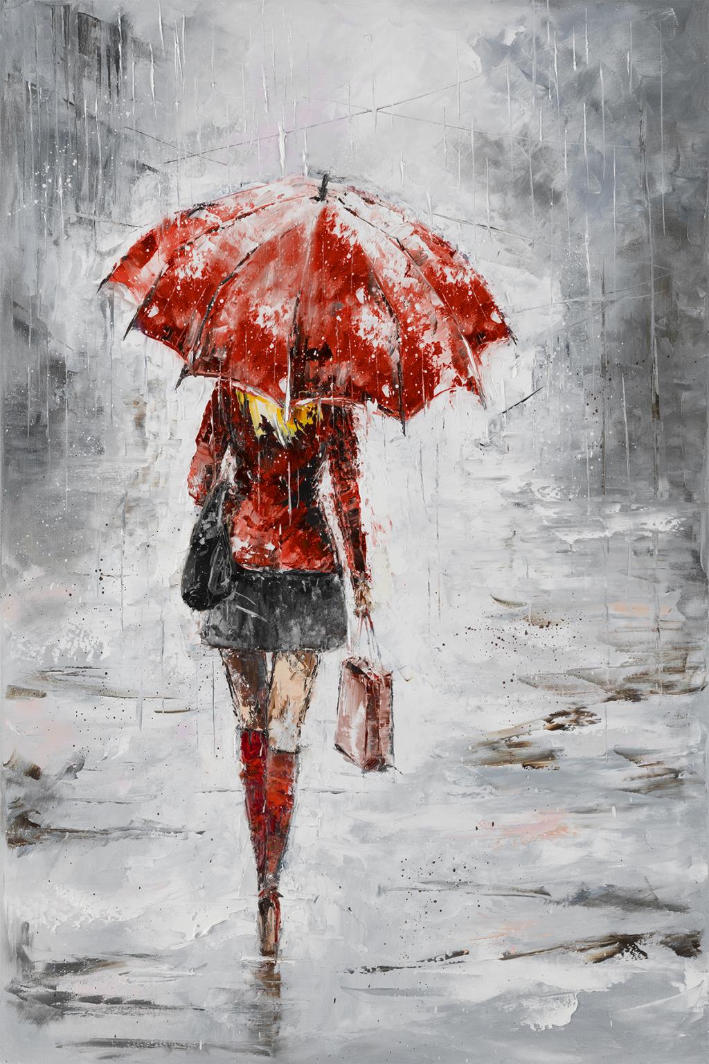 City In The Rain I By Jolanta Kowalik Giclee Canvas