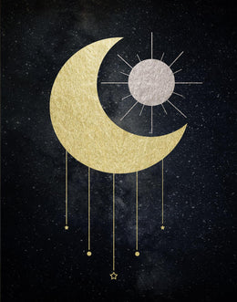 Jeweled Moon By Daniela Santiago Giclee Canvas
