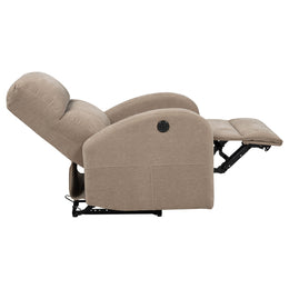 Grant Fabric Upholstered Power Recliner Chair Camel