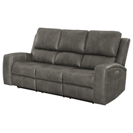 Brickston Triple Power Reclining Sofa Charcoal