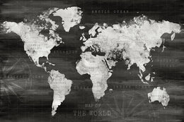 Industrial World Map By Natalie Carpentieri Giclee Canvas