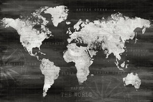 Industrial World Map By Natalie Carpentieri Giclee Canvas